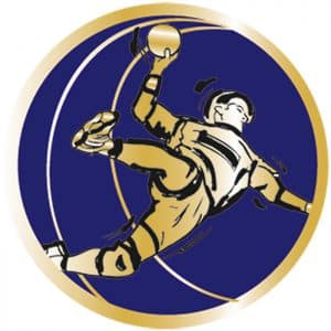 Pastille Dômée Handball Masculin 25 mm