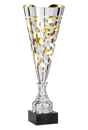 coupe laser argent et or de 44 cm de hauteur