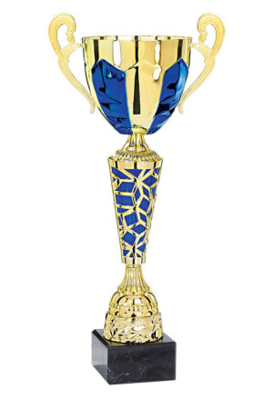 coupe classique or et bleu
