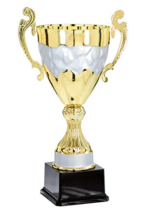 coupe prestige or et argent de 46 cm de hauteur