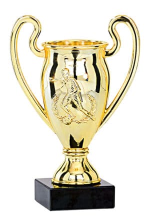 trophée football couleur or de 16 cm de hauteur