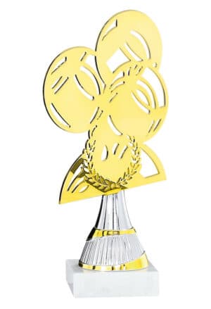trophée pétanque en métal de 21 cm de hauteur