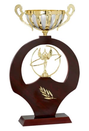 coupe prestige or et bois de 60 cm de hauteur
