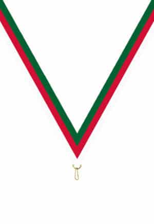 ruban large blanc rouge et vert pour médailles