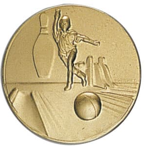 pastille bowling diamètre 50 mm pour médailles ou trophées personnalisables