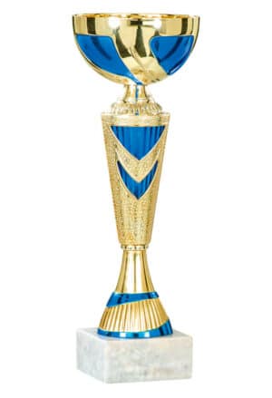 coupe destockage or et bleu dd 36 cm de hauteur