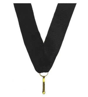 ruban noir 22 mm avec mousqueton