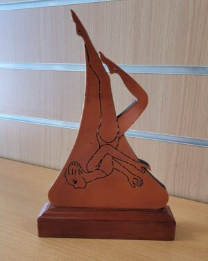 trophée en bois natation synchronisée