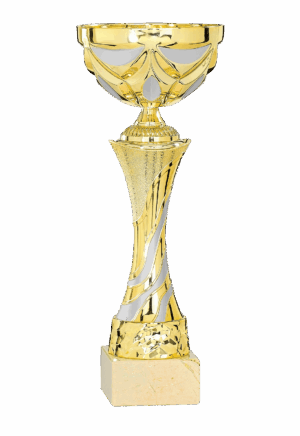 coupe eco or et argent de 35 cm de hauteur